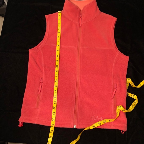 Cabela’s coral color soft fleece vest - Picture 15 of 16